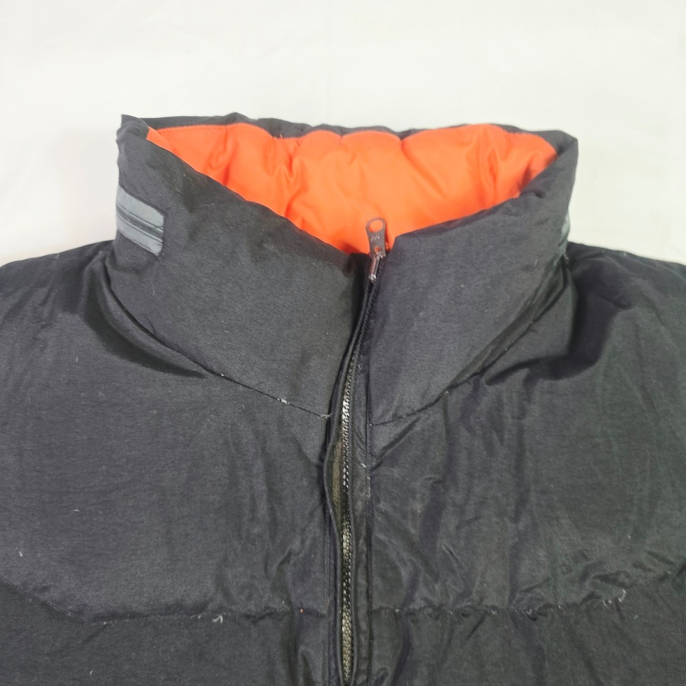 Nautica Men's Competition Reversible Puffer Vest XXL Black Orange Duck Down A22 - Picture 5 of 15